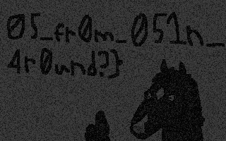 Decrypted framebuffer showing the handwritten suffix