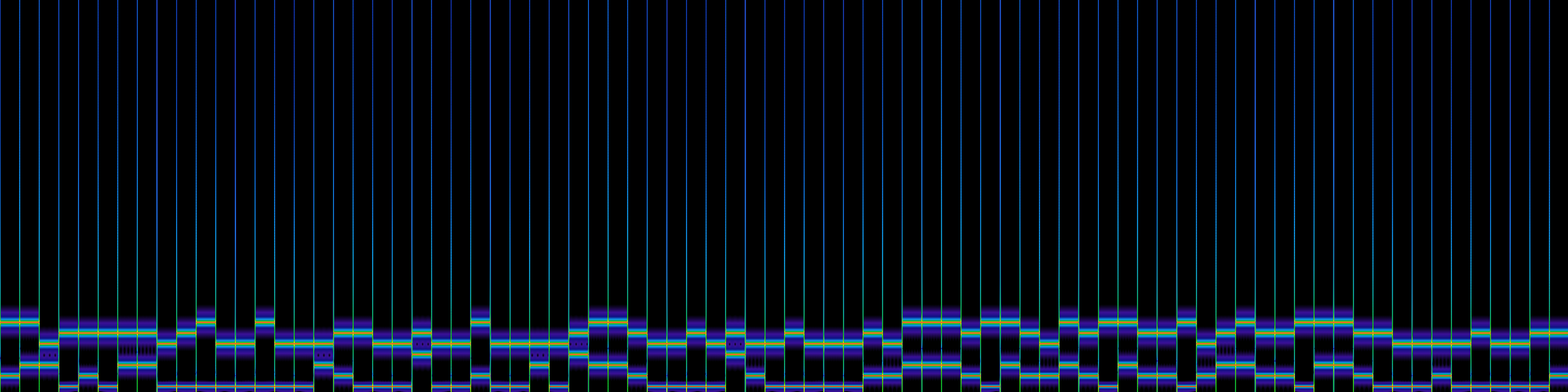 Spectrogram showing clean dual-tone blocks