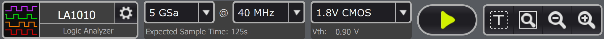 Logic analyzer capture settings
