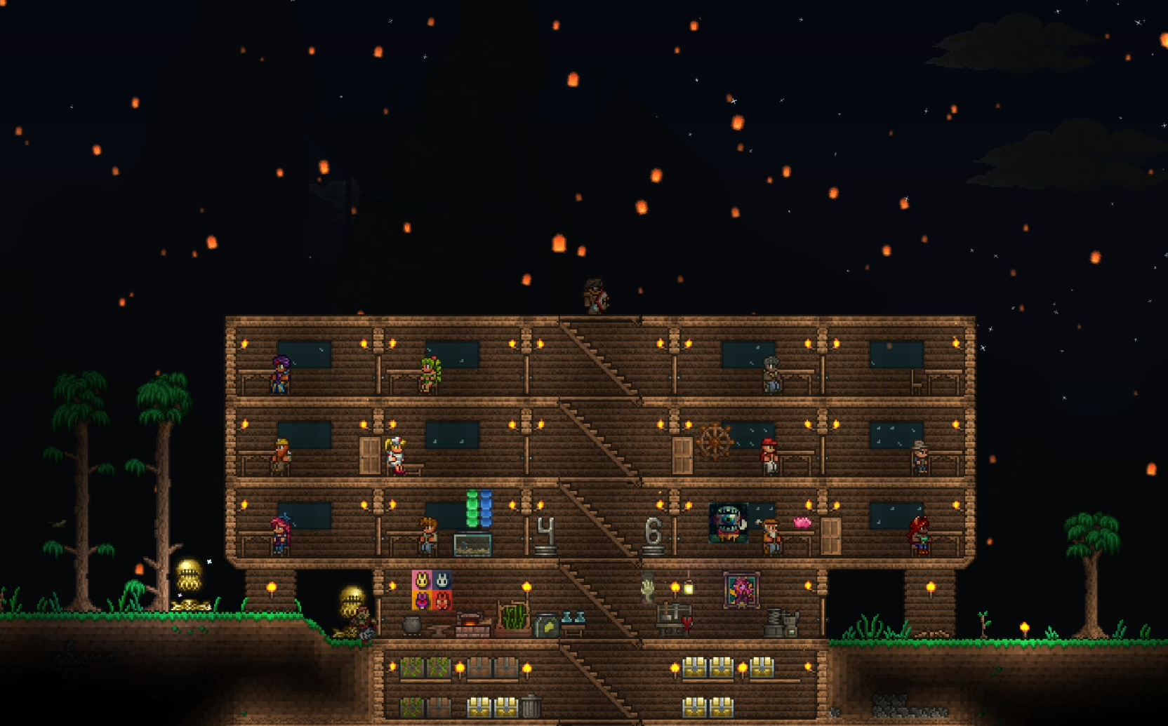 Lantern Night above the base